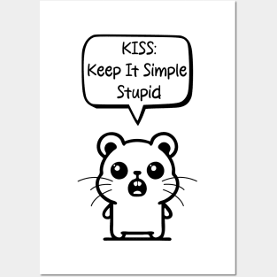 Standing Hamster: Embracing Simplicity with 'KISS Posters and Art